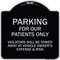 Signmission Parking for Our Patients Only Violators Will Be Towed Away at Vehicle Owners Expense, BS-1818-23442 A-DES-BS-1818-23442 - alternate 1
